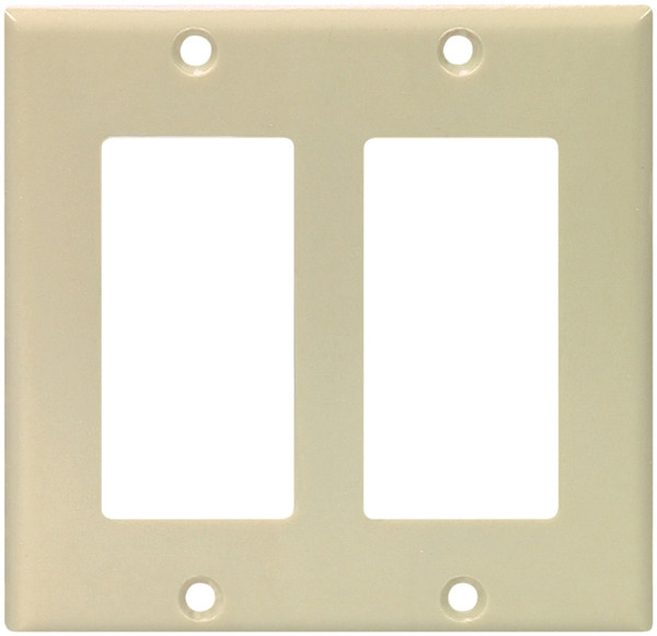 Eaton Cooper Wiring 2152 2152V-BOX Wallplate, 4-1/2 in L, 4.56 in W, 4 -Gang, Thermoset, Ivory, High-Gloss [SKU: ORG6565352]