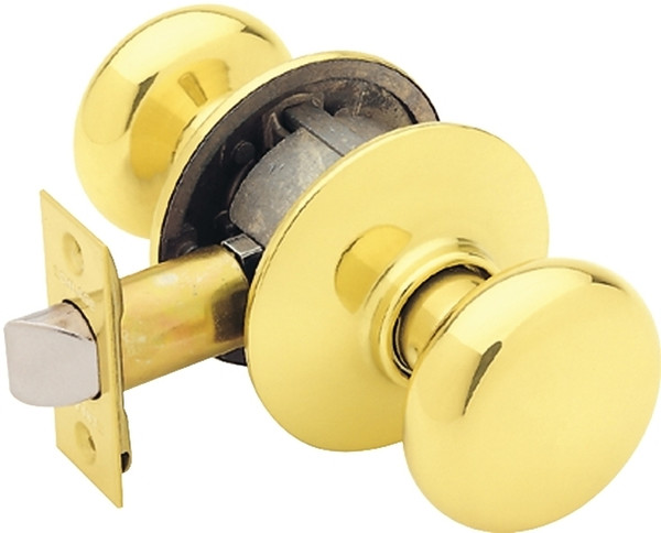 Schlage Plymouth Series F10VPLY605 Passage Door Knob, Metal, Brass [SKU: ORG6950414]