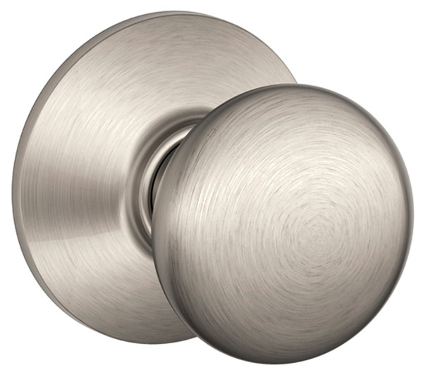 Schlage Plymouth Series F10VPLY619 Passage Door Knob, Metal, Satin Nickel [SKU: ORG9402074]