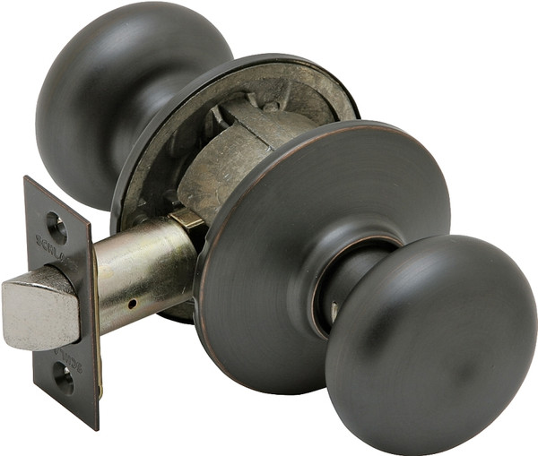 Schlage Plymouth Series F10 PLY 716 Passage Door Knob, Metal, Aged Bronze [SKU: ORG9686742]
