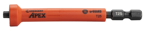 Crescent APEX u-GUARD CAUMB3BT25 Covered Impact Power Bit with Ring Magnet, T25 Drive, Torx Drive, 1/4 in Shank [SKU: ORG7410780]