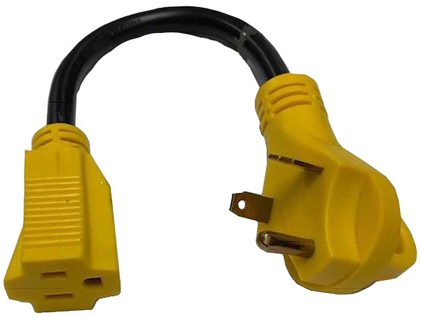 US Hardware RV-802B Adapter, 15 A Female/30 A Male, 125 V, Female, Male, 12 AWG Cable [SKU: ORG6449029]