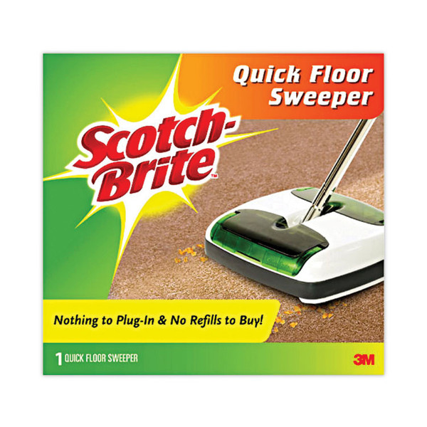 Quick Floor Sweeper, 42" Aluminum Handle, White/Gray/Green [SKU: MMMM007CCW]