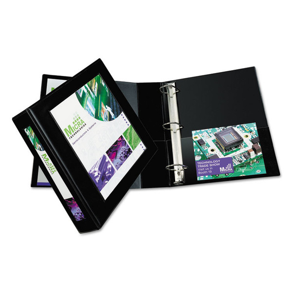 Framed View Heavy-Duty Binders, 3 Rings, 2" Capacity, 11 x 8.5, Black [SKU: AVE68032]