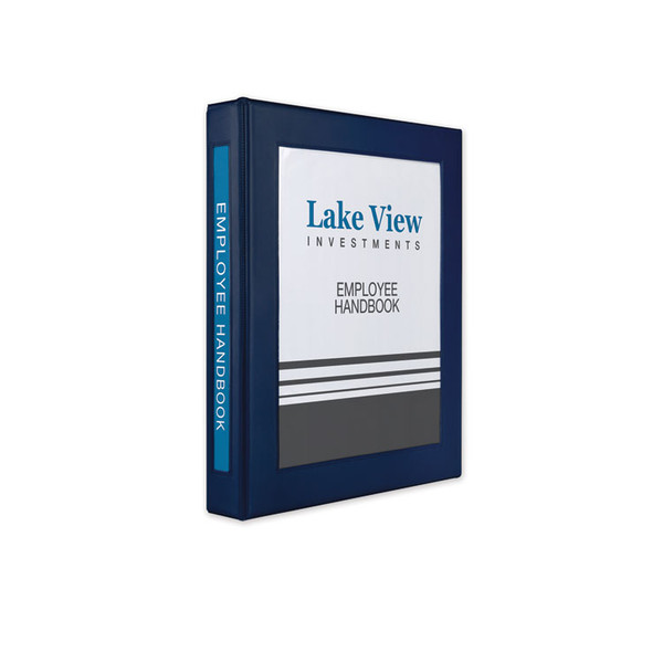 Framed View Heavy-Duty Binders, 3 Rings, 1" Capacity, 11 x 8.5, Navy Blue [SKU: AVE68055]