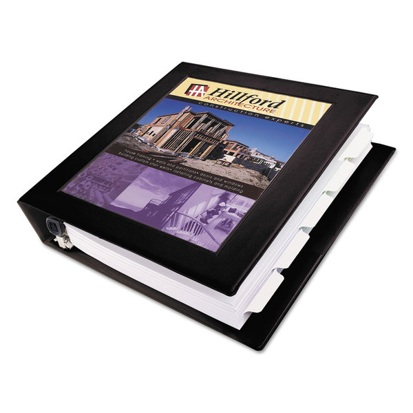 Framed View Heavy-Duty Binders, 3 Rings, 1.5" Capacity, 11 x 8.5, Black [SKU: AVE68058]