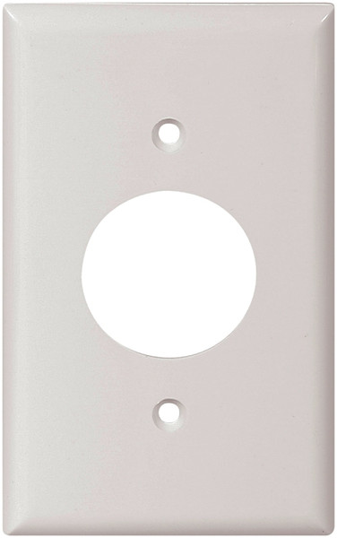 Eaton Wiring Devices 5131W-BOX Single Receptacle Wallplate, 4-1/2 in L, 2-3/4 in W, 1 -Gang, Nylon, White [SKU: ORG6591036]