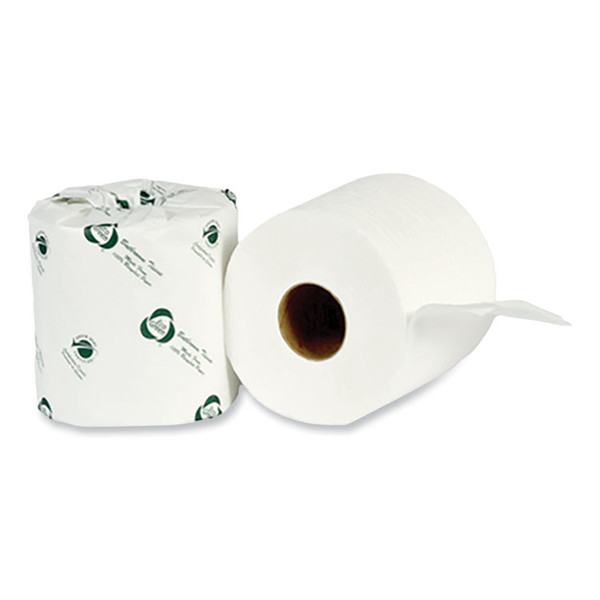 Recycled 2-Ply Standard Toilet Paper, Septic Safe, White, 4" Wide, 500 Sheets/Roll, 80 Rolls/Carton [SKU: APAEB8003]