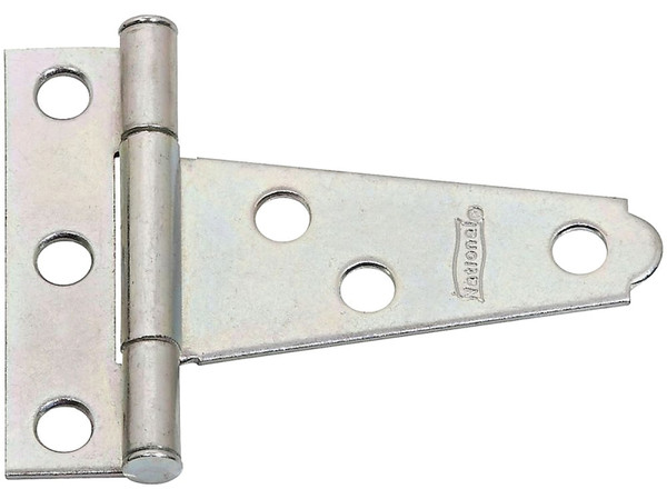 National Hardware N128-421 T-Hinge, 1.81 in W Frame Leaf, 0.54 in H Frame Leaf, Steel, Zinc, Tight Pin, 18 lb [SKU: ORG7175557]