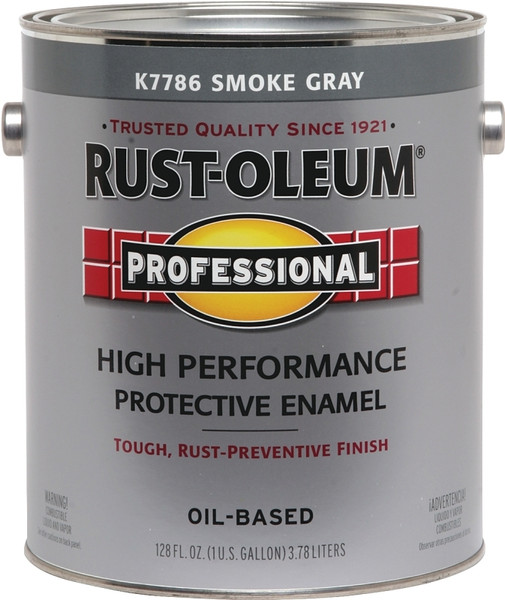 RUST-OLEUM PROFESSIONAL K7786402 Protective Enamel, Gloss, Smoke Gray, 1 gal Can [SKU: ORG6484281]