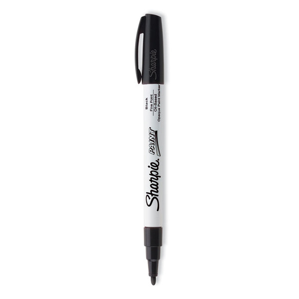 Permanent Paint Marker, Fine Bullet Tip, Black [SKU: SAN35534]