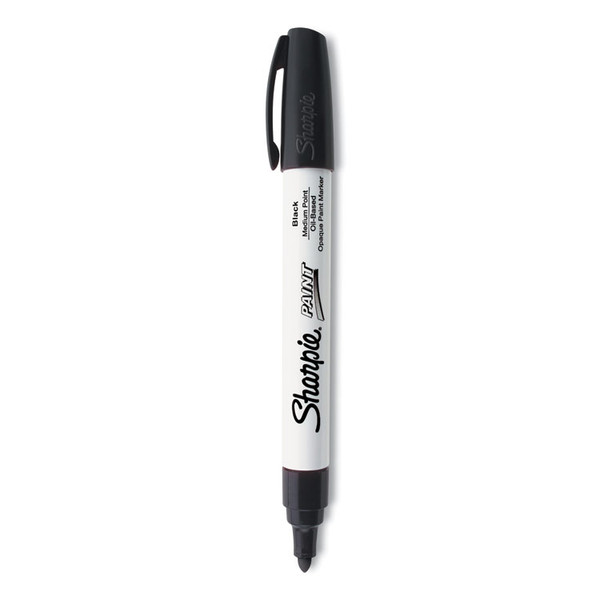 Permanent Paint Marker, Medium Bullet Tip, Black [SKU: SAN35549]
