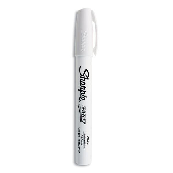 Permanent Paint Marker, Medium Bullet Tip, White [SKU: SAN35558]