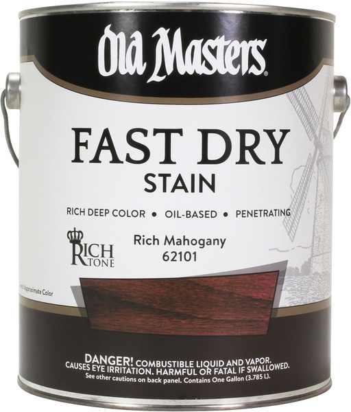 Old Masters 62101 Fast Dry Stain, Rich Mahogany, Liquid, 1 gal [SKU: ORG1114941]