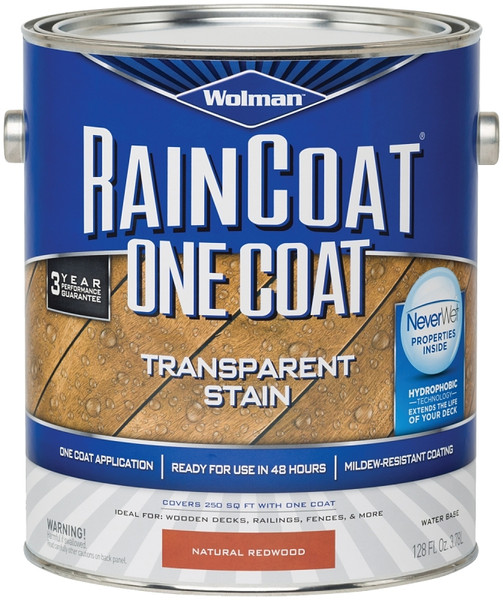 WOLMAN RainCoat 288340 Wood Sealer, Natural Redwood, Liquid, 5 gal, Can [SKU: ORG7111677]