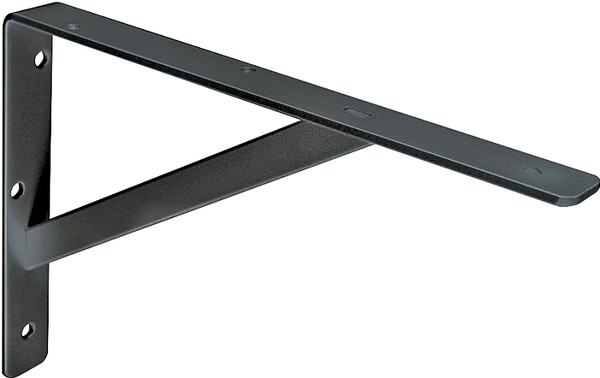 Knape & Vogt 208BLK400 Shelf L-Bracket, 16 in L, Steel [SKU: ORG3094158]