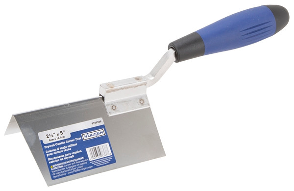 Vulcan 364863L Drywall Corner Trowel, 2.5 in W Blade, 5 in L Blade, DuraSoft Handle, PP/TPR Handle, 2.5 in Blade Radius [SKU: ORG6785398]