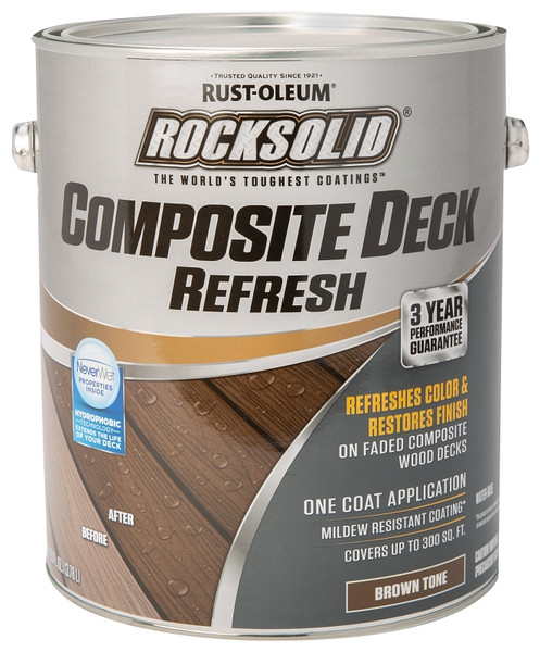 RockSolid 350060 Composite Deck Refresh, Brown, Liquid, 1 gal, Can [SKU: ORG2430122]
