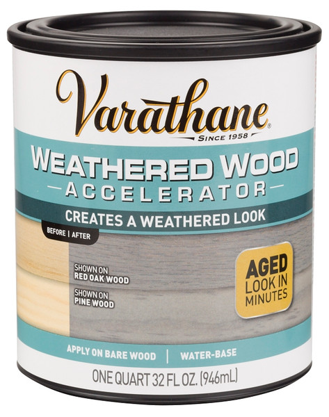 VARATHANE 313835 Weathered Wood Accelerator, Clear, Liquid, 1 qt [SKU: ORG8701161]