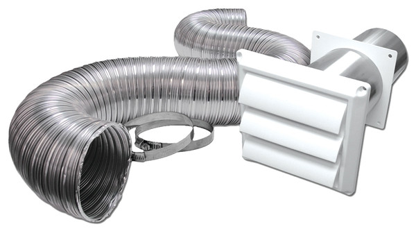 Lambro 313WUL Louvered Dryer Vent Kit, Aluminum, 5-Piece [SKU: ORG6988968]