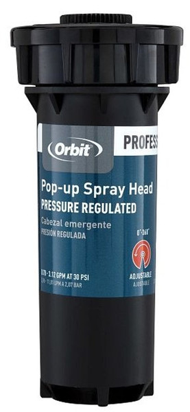Orbit 54375 Pop-Up Spray Head Sprinkler, 1/2 in Connection, Female, 3 in H Pop-Up, 10 to 15 ft, Adjustable Nozzle [SKU: ORG0276667]