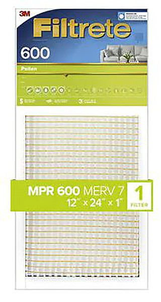 Filtrete CL20-4 Air Filter, 12 in L, 24 in W, 7 MERV, 600 MPR [SKU: ORG1614965]