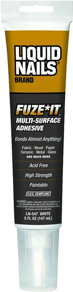 Liquid Nails LN-547 Multi-Purpose Repair Adhesive, White, 5 oz Squeeze Tube [SKU: ORG8456212]