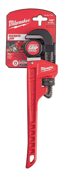 Milwaukee 48-22-7110 Pipe Wrench, 10 in L, Steel, Ergonomic Handle [SKU: ORG1389527]