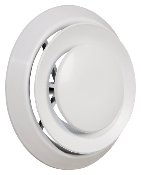 Imperial DR-08 Premium Round Air Diffuser with Collar, Steel, White [SKU: ORG7993454]