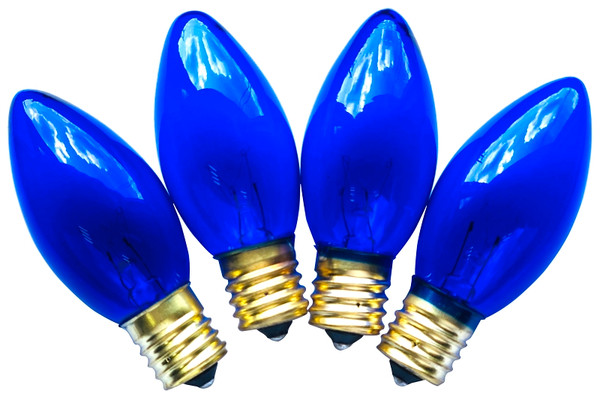 Hometown Holidays 19294 Light Bulb, 7 W, Intermediate Lamp Base, Incandescent Lamp, Transparent Blue Light [SKU: ORG8626418]