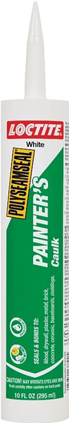 Loctite POLYSEAMSEAL 1511100 Painter's Caulk, White, 40 to 100 deg F, 10 fl-oz Cartridge [SKU: ORG3299237]
