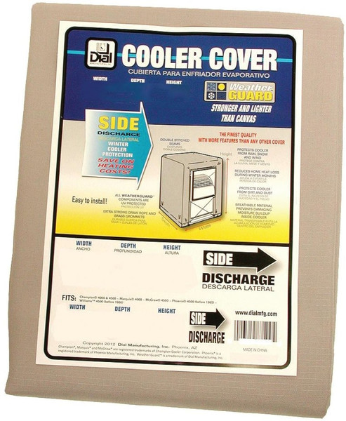 Dial 8728 Evaporative Cooler Cover, 28 in W, 28 in D, 34 in H, Polyester [SKU: ORG1945872]
