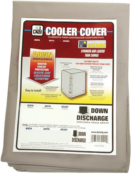 Dial 8912 Evaporative Cooler Cover, 28 in W, 28 in D, 34 in H, Polyester [SKU: ORG1945922]