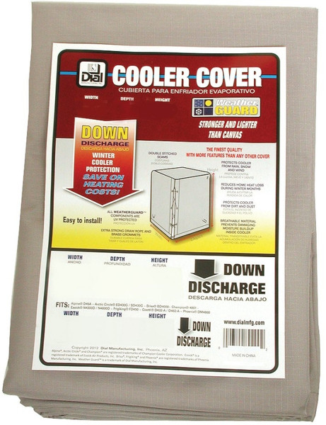 Dial 8941 Evaporative Cooler Cover, 37 in W, 37 in D, 42 in H, Polyester [SKU: ORG1945963]