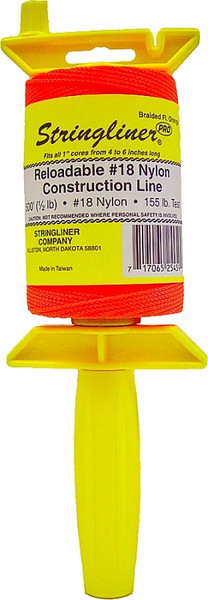 Stringliner 25459 Line Reel, 500 ft L Line, Fluorescent Orange Line [SKU: ORG5770474]