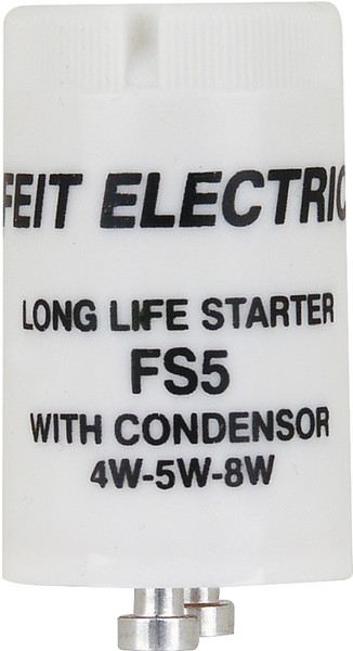 Feit Electric FS5/10 Fluorescent Starter with Condenser, 4 to 8 W [SKU: ORG4135604]