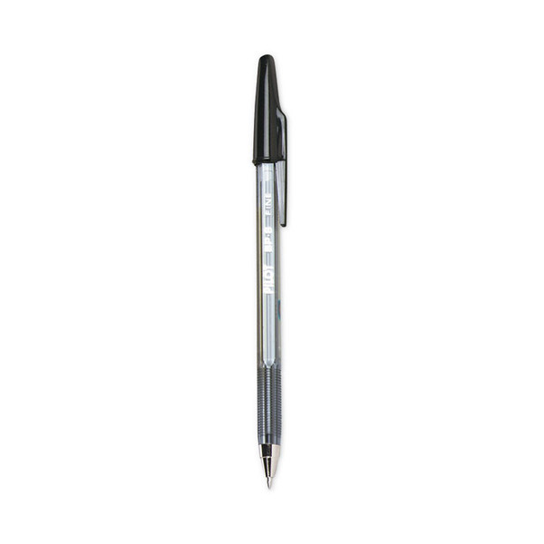 Better Ballpoint Pen, Stick, Fine 0.7 mm, Black Ink, Smoke Barrel, Dozen [SKU: PIL35011]