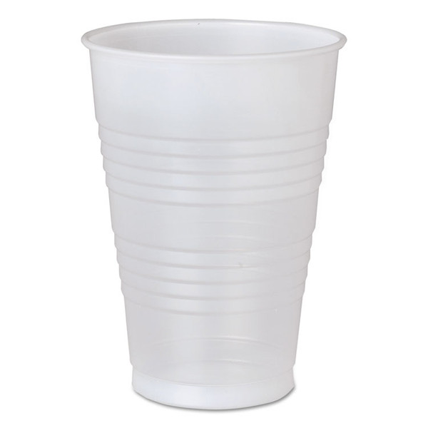 High-Impact Polystyrene Cold Cups, 16 oz, Translucent, 50/Pack [SKU: DCCY16TPK]