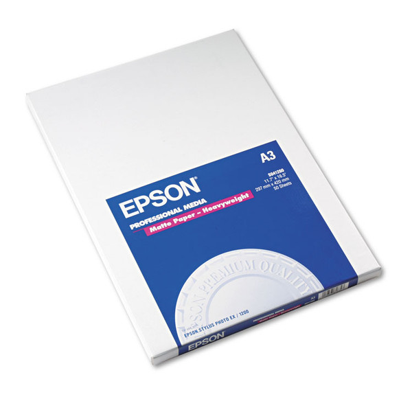 Premium Matte Presentation Paper, 9 mil, 11.75 x 16.5, Bright White, 50/Pack [SKU: EPSS041260]