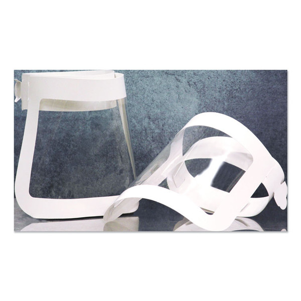 Face Shield, 20.5 to 26.13 x 10.69, One Size Fits All, White/Clear, 225/Carton [SKU: GN151SHLD100]
