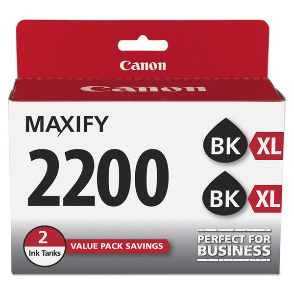 9255B006 (PGI-2200XL) High-Yield Ink, 1,000 Page-Yield, Black, 2/Pack [SKU: CNM9255B006]