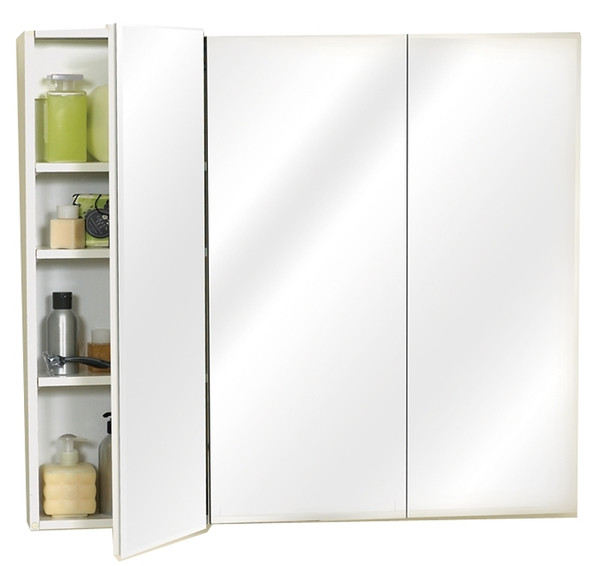 Zenith M36 Medicine Cabinet, 35-7/8 in OAW, 4-1/2 in OAD, 29-7/8 in OAH, Wood, Clear, 3-Shelf, 3-Door [SKU: ORG0354076]
