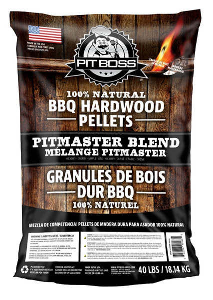 PIT BOSS PBPLT534040183 Pitmaster Blend Pellet, Hardwood, 40 lb [SKU: ORG7352065]