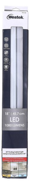 Westek Pro Pivot PPCCT-L18W Under Cabinet Strip Light, 120 VAC, 14.5 W, LED Lamp, 1080 Lumens, White Fixture [SKU: ORG7450422]