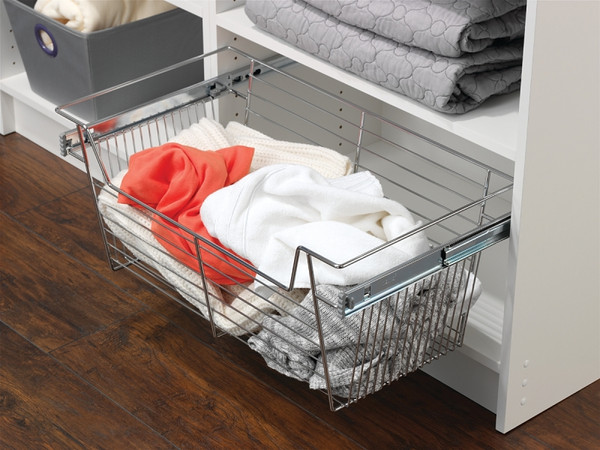 Easy Track 9211-CH Wire Basket, 11 in OAL, 24 in OAW, Metal, Chrome [SKU: ORG2802668]