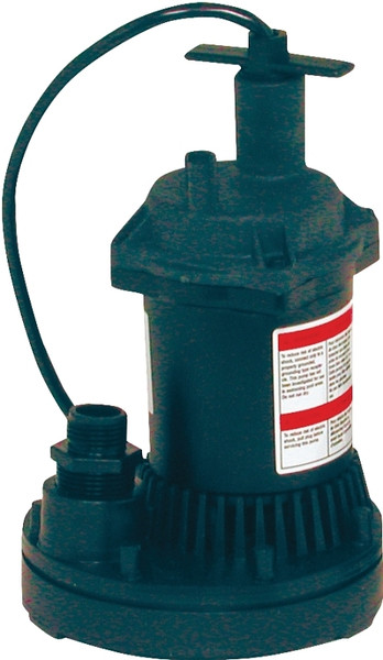 Flotec FP0S1250X-08 Submersible Utility Pump, 115 V, 0.166 hp, 1 in Outlet, 1200 gph, Thermoplastic [SKU: ORG6732861]