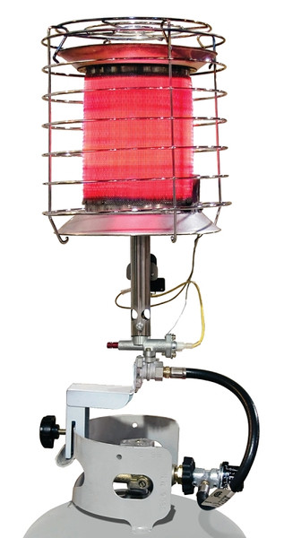 Dura Heat TT-360 Tank Top Heater, 20 lb Fuel Tank, Propane, 30000 to 40000 Btu, 1000 sq-ft Heating Area [SKU: ORG6358576]
