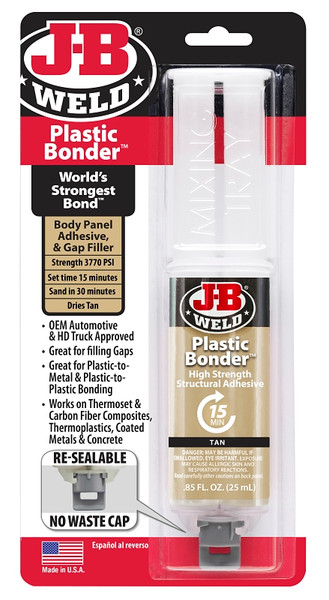 J-B WELD PLASTICBONDER 50133 Epoxy, Beige, Liquid, 25 mL [SKU: ORG7441470]