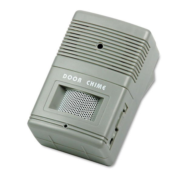Visitor Arrival/Departure Chime, Battery Operated, 2.75 x 2 x 4.25, Gray [SKU: TCO15300]