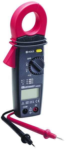 GB GCM-221 Clamp Meter, 600 A, 600 VAC, 600 VDC, 1 MOhm, LCD Display, Black [SKU: ORG2873412]
